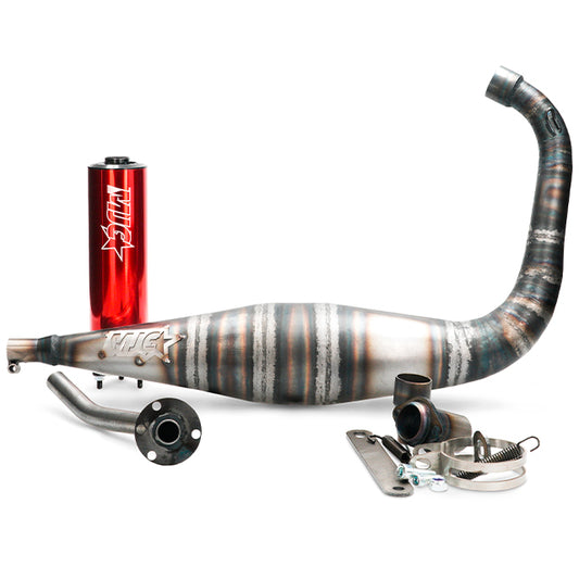 Escape MJC 50-70cc Derbi euro 2-3-4 / Minarelli AM6 - rojo