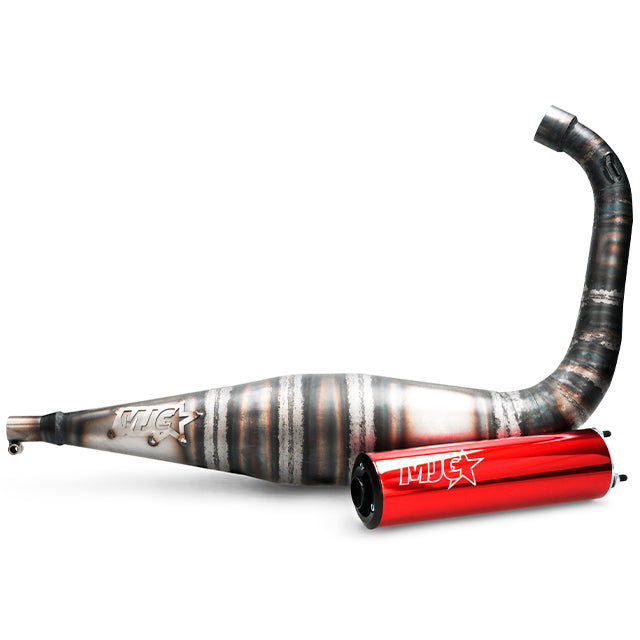 Échappement MJC 50-70cc Derbi euro 2-3-4 / Minarelli AM6 - rouge