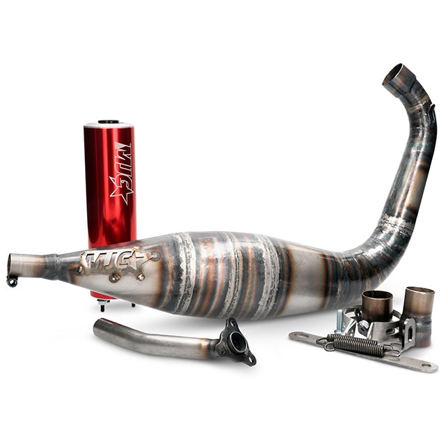 MJC 80-90cc Exhaust Derbi / Minarelli AM6 - red