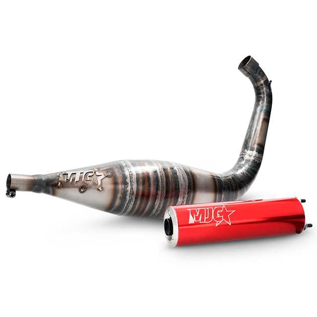 MJC 80-90cc Exhaust Derbi / Minarelli AM6 - red
