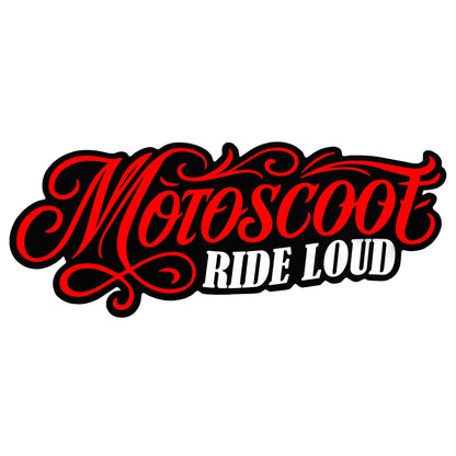 Autocollant Motoscoot Ride Loud Retro