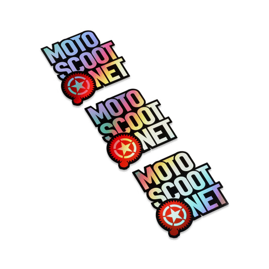 Autocolante motoscoot quadrado holográfico