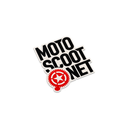 Motoscoot square sticker - black
