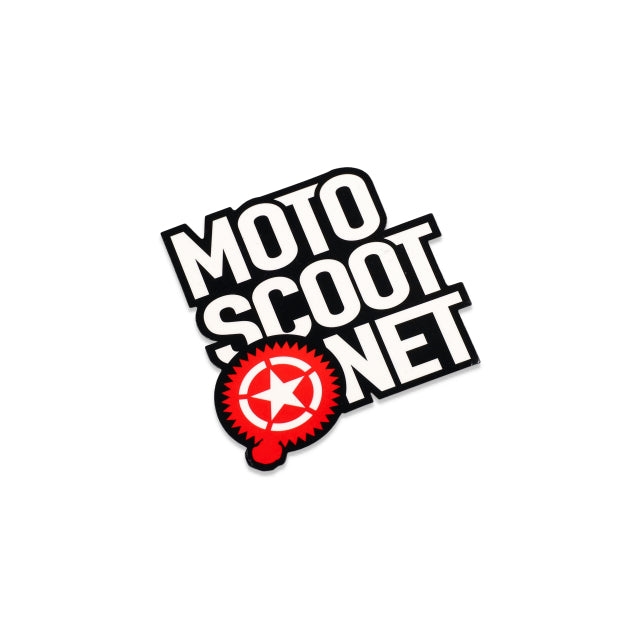 Motoscoot square sticker - white