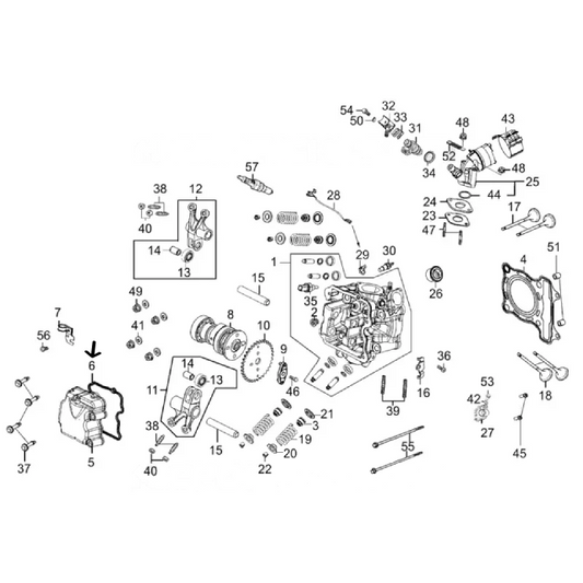 Junta da tampa das válvulas Kymco Super Dink 125i