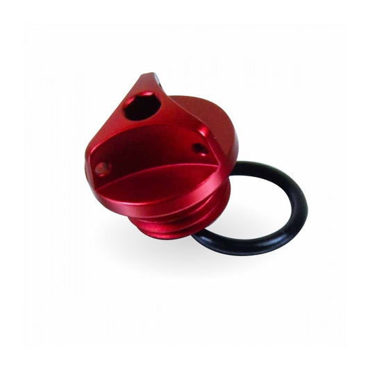 Tapón de llenado aceite M20x2,5mm Ducati / Honda / Kawasaki / Yamaha rojo JMP OFCH10R