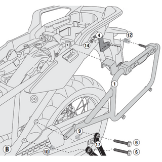 Support valises latéral Monokey Cam-Side Honda CRF 1000 L Africa Twin 16-17 Givi