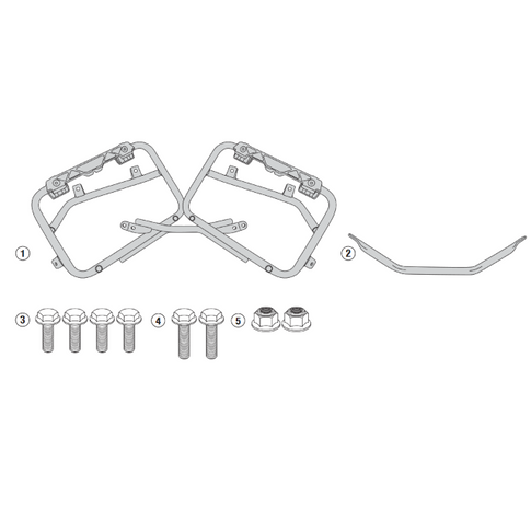 Suitcase rack lateral Monokey Cam-Side Honda NCX-S 750 16-17 Givi