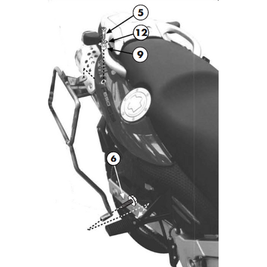 Suitcase rack lateral Monokey-Retro-Fit BMW F 650 GS / Dakar 00-07-12 Givi