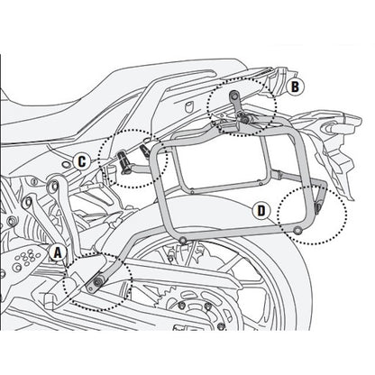 Portamaletas lateral Monokey-Retro-Fit Yamaha Tracer 700 >2020 Givi