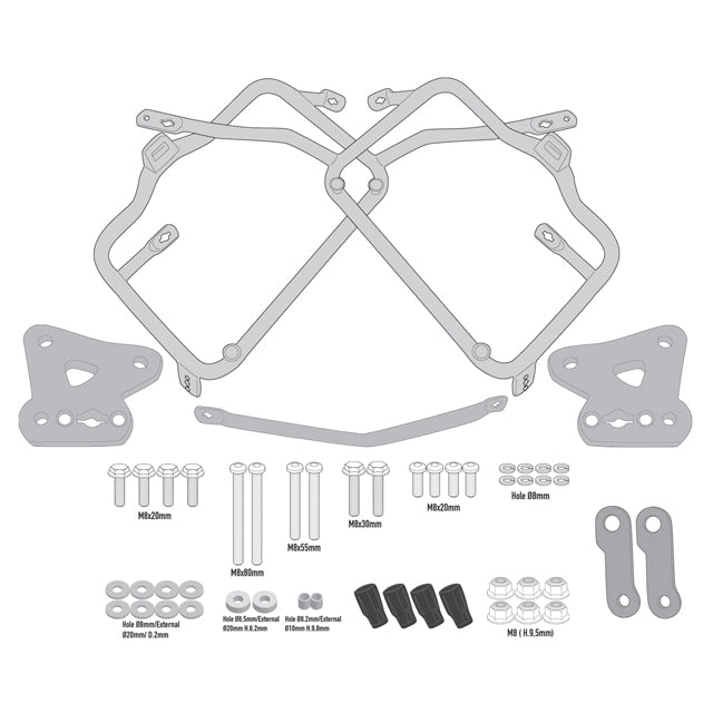 Portamaletas lateral Monokey-Retro-Fit Yamaha Tracer 700 >2020 Givi