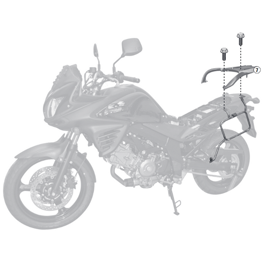 Suitcase rack lateral Monokey-Retro-Fit Suzuki DL V-Strom L2 650 11-13 Givi