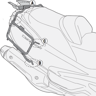 Support valises latéral Monokey-Retro-Fit Suzuki Burgman 650 2013 P-E21-E22 Givi