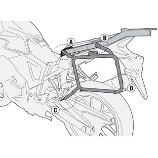 Suporte de malas lateral Monokey-Retro-Fit Kawasaki Versys 650 2015 Givi