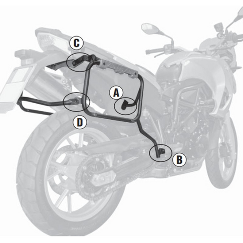 Support valises latéral Monokey Cam-Side BMW F GS 650/700/800 08-13 Givi