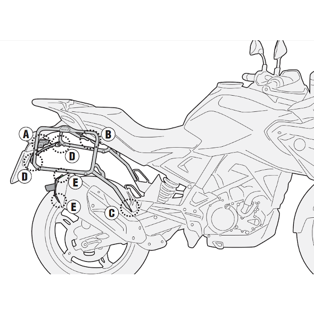 Suporte de malas lateral Monokey-Retro-Fit BMW GGS 300 2017 Givi