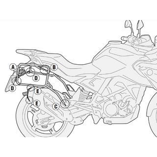 Suporte de malas lateral Monokey-Retro-Fit BMW GGS 300 2017 Givi