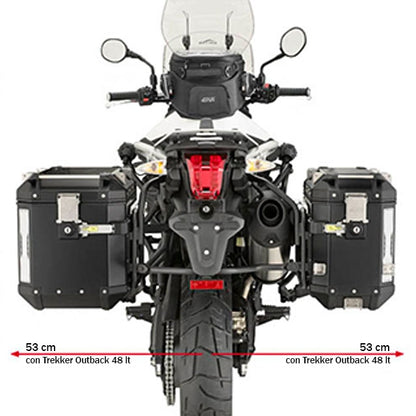 Suporte de malas lateral Monokey Cam-Side Triumph Tiger XC-XR 800 11-15 Givi