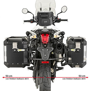 Suporte de malas lateral Monokey Cam-Side Triumph Tiger XC-XR 800 11-15 Givi