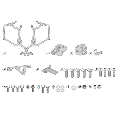 Support valises latéral Monokey-Retro-Fit Ducati Scrambler 800 2015 Givi