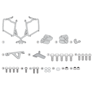 Support valises latéral Monokey-Retro-Fit Ducati Scrambler 800 2015 Givi