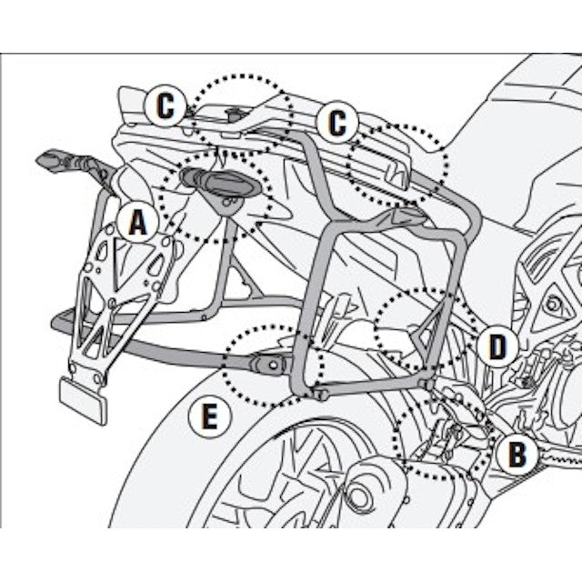 Portamaletas lateral Monokey-Retro-Fit KTM 390 Adventure >2020 Givi PL7711