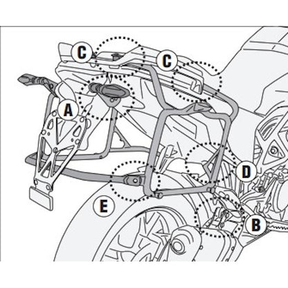 Portamaletas lateral Monokey-Retro-Fit KTM 390 Adventure >2020 Givi PL7711