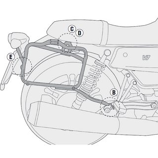 Suporte de malas lateral Monokey-Retro-Fit Motoguzzi V7 Stone/Special 2017 Givi