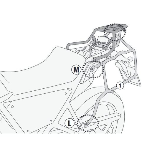 Suitcase rack lateral Monokey-Retro-Fit Royalenfield Himalayan 2018 Givi