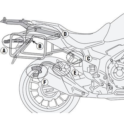 Portamaletas lateral One-Fit Monokey Cam-Side Honda CB 500 X 19-21 Givi PLO1171CAM