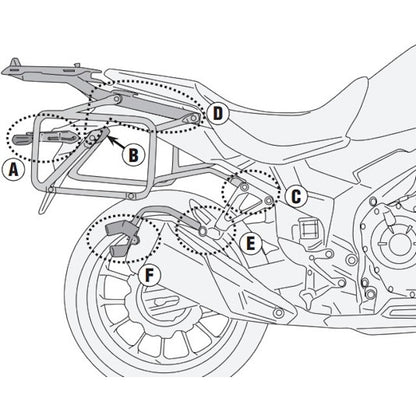 Portamaletas lateral One-Fit Monokey Honda CB 500 X 19-21 Givi PLO1171MK