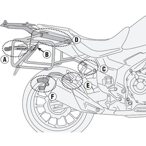 Portamaletas lateral One-Fit Monokey Honda CB 500 X 19-21 Givi PLO1171MK
