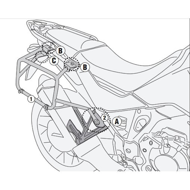 Portamaletas lateral One-Fit Monokey Cam-Side Honda CRF 1100 L Africa Twin Givi
