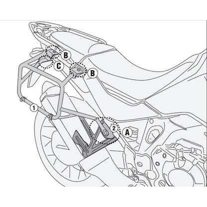 Portamaletas lateral One-Fit Monokey Cam-Side Honda CRF 1100 L Africa Twin Givi