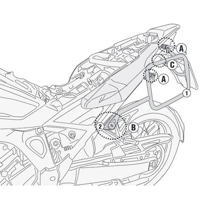 Portamaletas lateral One-Fit Monokey Cam-Side Honda CRF1100L Africa Twin 20-21 Givi PLO1179CAM