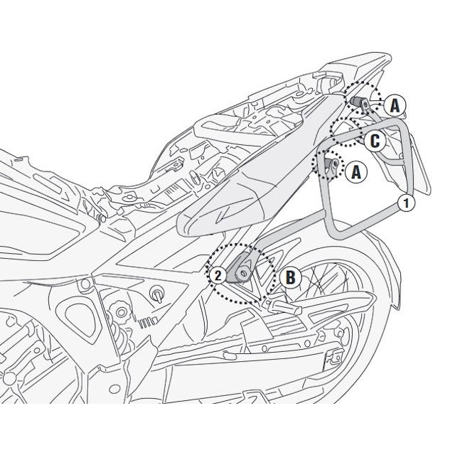 Portamaletas lateral One-Fit Monokey Honda CRF 1100L Africa Twin 20-21 Givi PLO1179MK