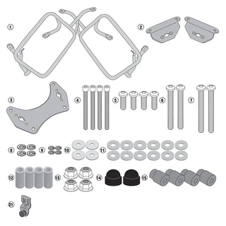 Suitcase rack lateral One-Fit Neutral Honda CRF 1100L Africa Twin 20-21 Givi