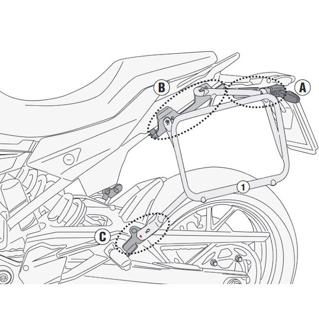 Portamaletas lateral One-Fit Monokey Cam-Side BMW F 900 XR >2020 Givi