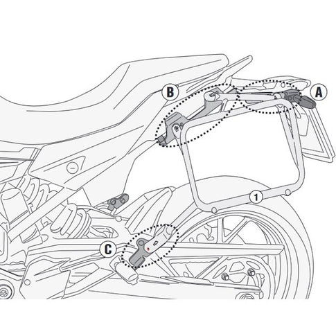 Portamaletas lateral One-Fit Monokey Cam-Side BMW F 900 XR >2020 Givi