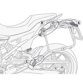 Portamaletas lateral One-Fit Monokey Cam-Side BMW F 900 XR >2020 Givi