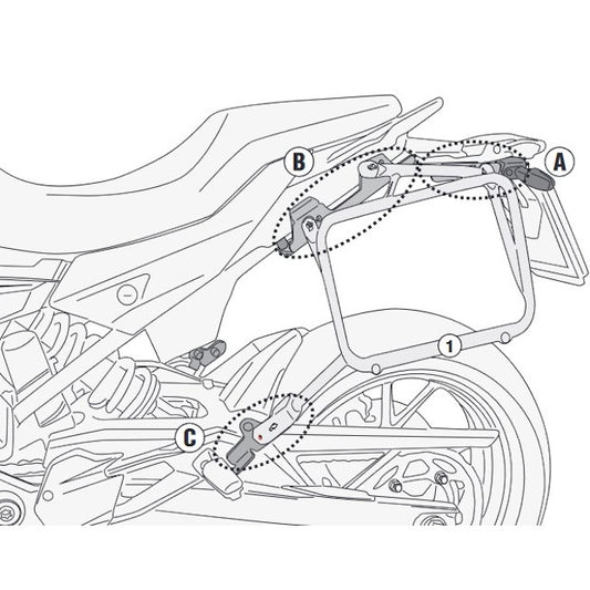 One-Fit Monokey Side Case Holder BMW F 900 XR >2020 Givi