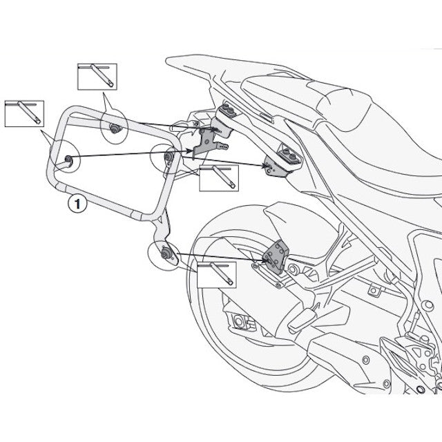 Portamaletas lateral One-Fit Monokey Cam-Side BMW S 1000 XR 20-21 Givi PLO5138CAM