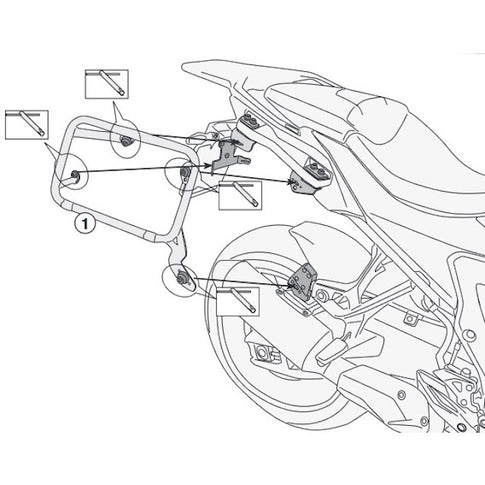 Portamaletas lateral One-Fit Monokey Cam-Side BMW S 1000 XR 20-21 Givi PLO5138CAM