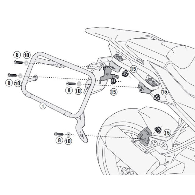 Portamaletas lateral One-Fit Monokey BMW S 1000 XR 20-21 Givi PLO5138MK