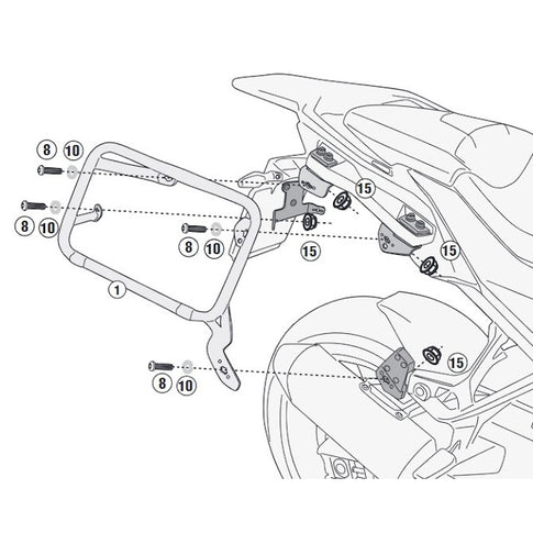 Portamaletas lateral One-Fit Monokey BMW S 1000 XR 20-21 Givi PLO5138MK