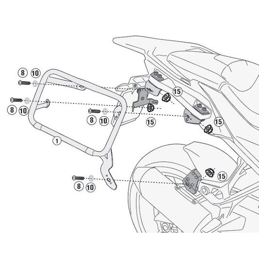 Suitcase rack lateral One-Fit Monokey BMW S 1000 XR 20-21 Givi