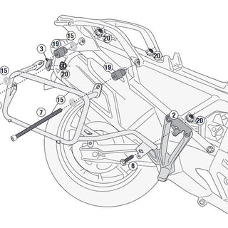 Suitcase rack lateral One-Fit Monokey Cam-Side Triumph Tiger 900 20-21 Givi