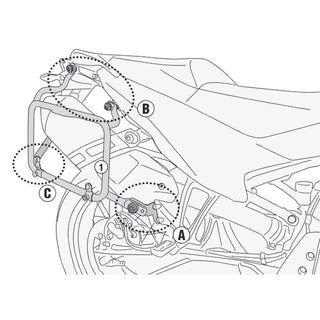 Suporte de malas lateral One-Fit Monokey Cam-Side KTM 790 Adventure-R 19-20 Givi