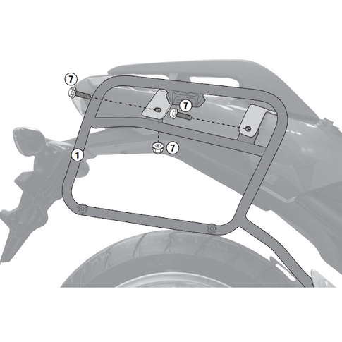 Portamaletas lateral Monokey Side Honda NC X-S 750 16-17 Givi PLX1146