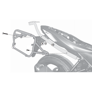 Support valises latéral Monokey Side Suzuki SV 650 16-19 Givi